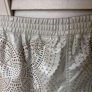 Unique leather look shorts